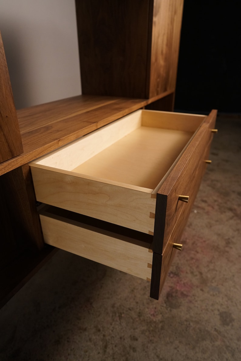 Samdahl Sideboard, Modern Wood Sideboard, Solid Wood, Real Wood Console, Cabinet Shown in Walnut image 4