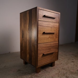 3-Drawer Tower, End Table, Nightstand, Drawer Cabinet, Drawer Storage Shown in Walnut image 1