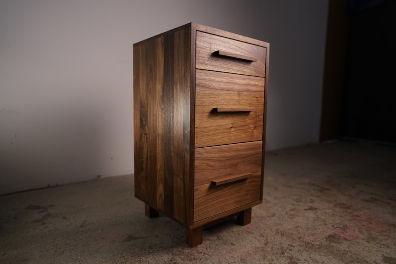 3-Drawer Tower, End Table, Nightstand, Drawer Cabinet, Drawer Storage Shown in Walnut image 1