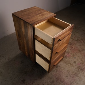 3-Drawer Tower, End Table, Nightstand, Drawer Cabinet, Drawer Storage Shown in Walnut image 6