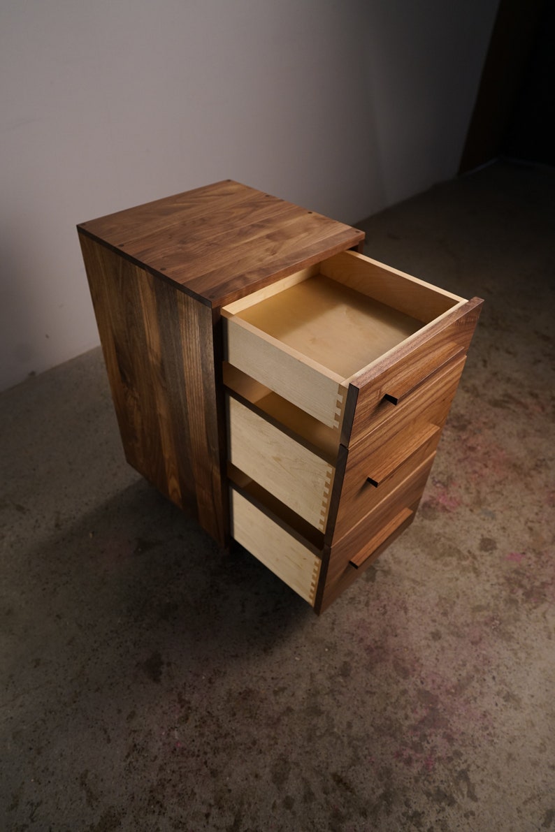 3-Drawer Tower, End Table, Nightstand, Drawer Cabinet, Drawer Storage Shown in Walnut image 6