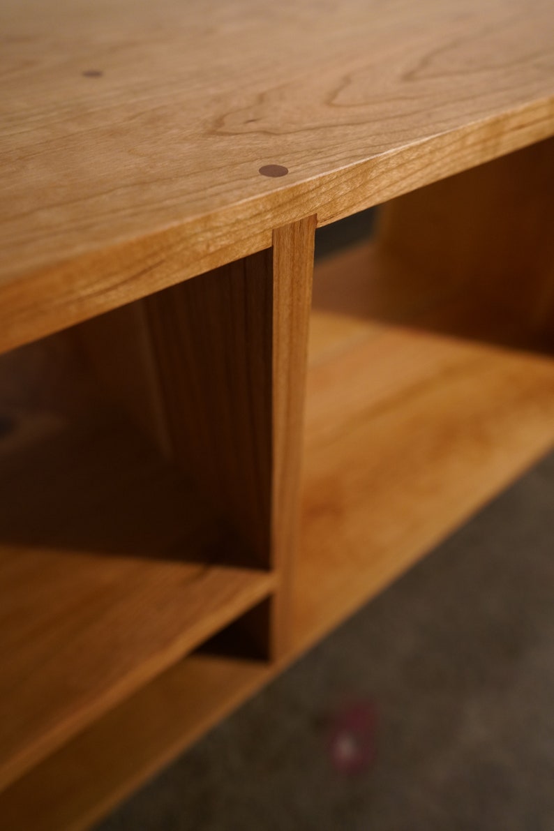 Braca Media Console, Mid Century Modern Sideboard, Solid Wood Modern Credenza, Domestic Hardwood Shown in Madrone image 7