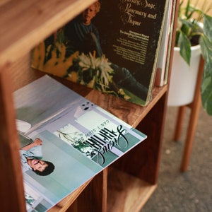 DeBoer Vinyl-Konsole, handgefertigte LP-Aufbewahrung aus Massivholz, anpassbares Design (Abbildung zeigt Nussbaum) Bild 5