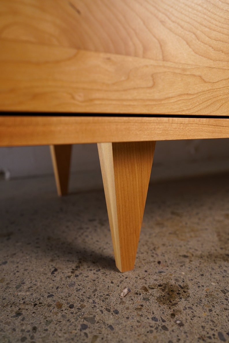 Danish Modern Console, Mid-Century Modern Credenza, Modern Sideboard, Solid Wood Sideboard Shown in Cherry image 4