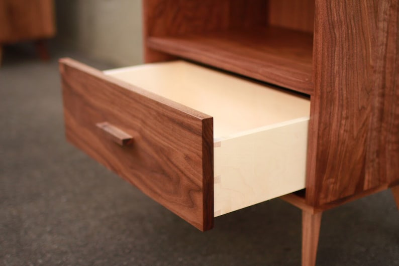 Fullstack Bookcase, Mid-Century Modern Vinyl Storage, Mid Century Bookshelf, Modern LP Shelf Shown in Walnut image 4