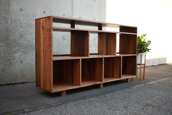 Solid Wood Bookcase/Vinyl Holder