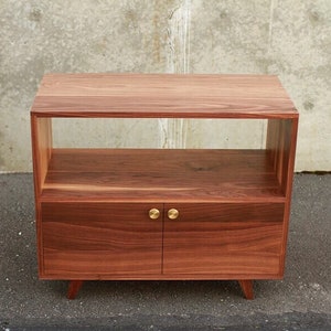 Pike Place Console, Handcrafted Solid Wood, Modern Media Cabinet (Shown in Walnut) image 3