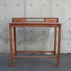 Gordon Standing Desk, Modern Standing Desk, Solid Hardwood Standing Desk, Wood Standing Desk Shown in Walnut image 4