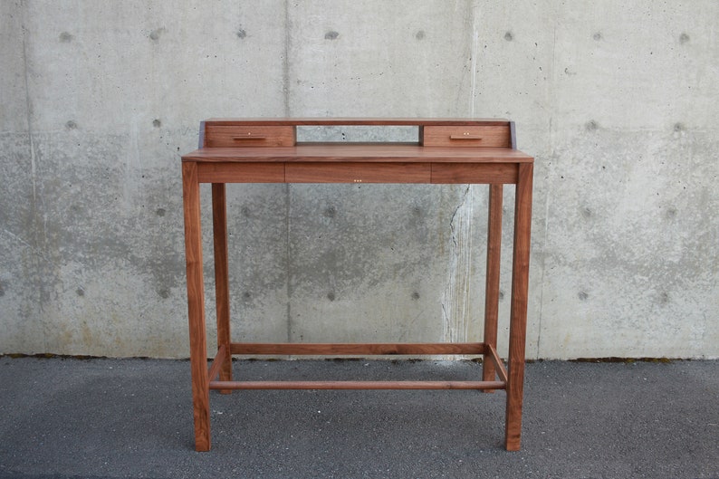 Gordon Standing Desk, Modern Standing Desk, Solid Hardwood Standing Desk, Wood Standing Desk Shown in Walnut image 4