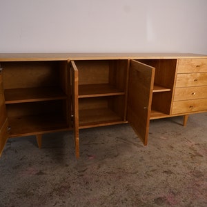 Danish Modern Console, Mid-Century Modern Credenza, Modern Sideboard, Solid Wood Sideboard Shown in Cherry image 6