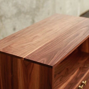 Pike Place Console, Handcrafted Solid Wood, Modern Media Cabinet (Shown in Walnut) image 2