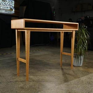 Legard Sofa Table, Modern Entryway Table, Modern Console Table, Wood Rectangular Entry Table, No Drawers (Shown in Cherry)
