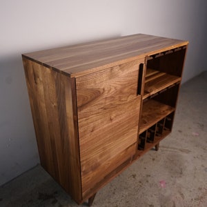 Hoppe Bar Cabinet, Wine Cabinet, Bottle Storage Shown in Walnut image 3