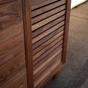 Kavanaugh Wine Bar, Modern Wine Cabinet, Wine Bottle Sideboard with Drawers, Wood Wine Bar Shown in Walnut image 2