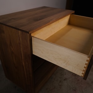 Chest of Drawers, 4 Drawers, Handcrafted Solid Wood Dresser, Modern (shown in walnut) image 4