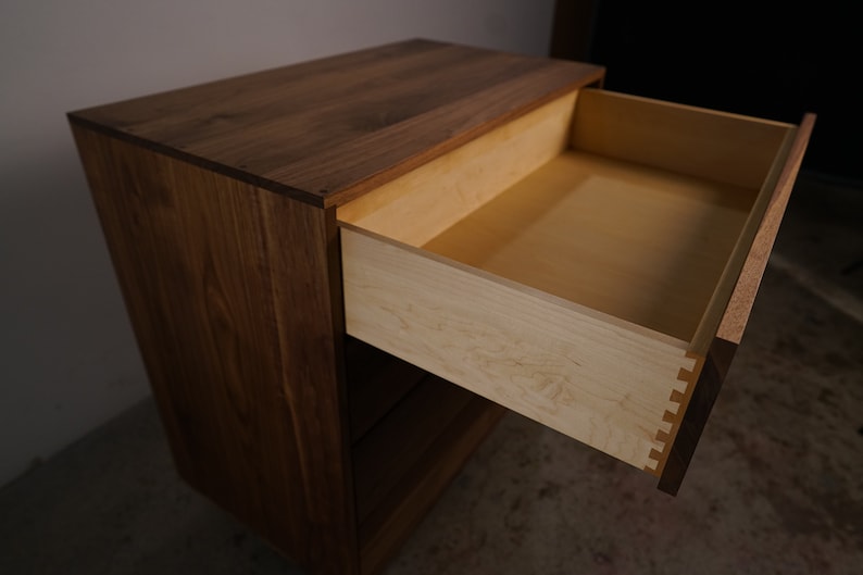 Chest of Drawers, 4 Drawers, Handcrafted Solid Wood Dresser, Modern (shown in walnut) image 4