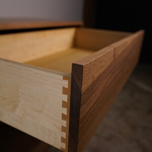 Chest of Drawers, 4 Drawers, Handcrafted Solid Wood Dresser, Modern (shown in walnut) image 5