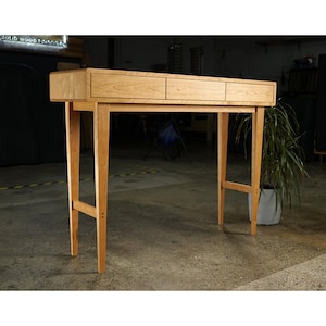 Legard Sofa Table, Modern Entryway Table, Modern Console Table, Wood Rectangular Entry Table, 3 Drawer (Shown in Cherry)