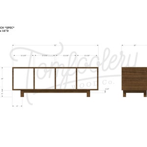 CAD design specifications for Warner vinyl LP storage bench.  Tomfoolery Wood Co.