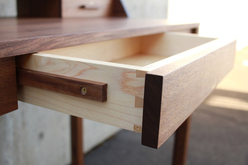 Gordon Standing Desk, Modern Standing Desk, Solid Hardwood Standing Desk, Wood Standing Desk Shown in Walnut image 7