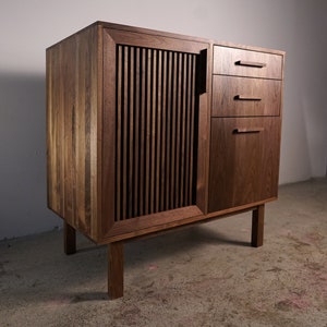 Connolly Bar Cabinet, Wine Bar, Wine Cabinet, Side Bar, Console, Liquor Cabinet (Shown in Walnut)