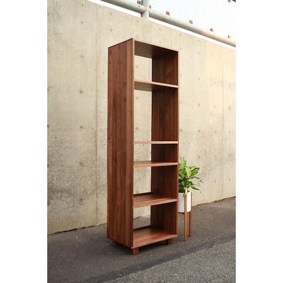Mullins Vinyl Bookcase Tall LP Bookshelf Solid Hardwood Vinyl