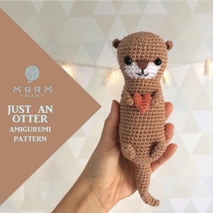 Just an Otter, amigurumi crochet pattern - Animal stuffed toy, crochet tutorial