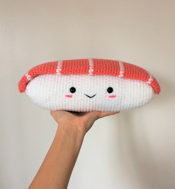 Kawaii Sushi Pillow Amigurumi crochet Sushi Pillow Food Pillow Anime Pillow