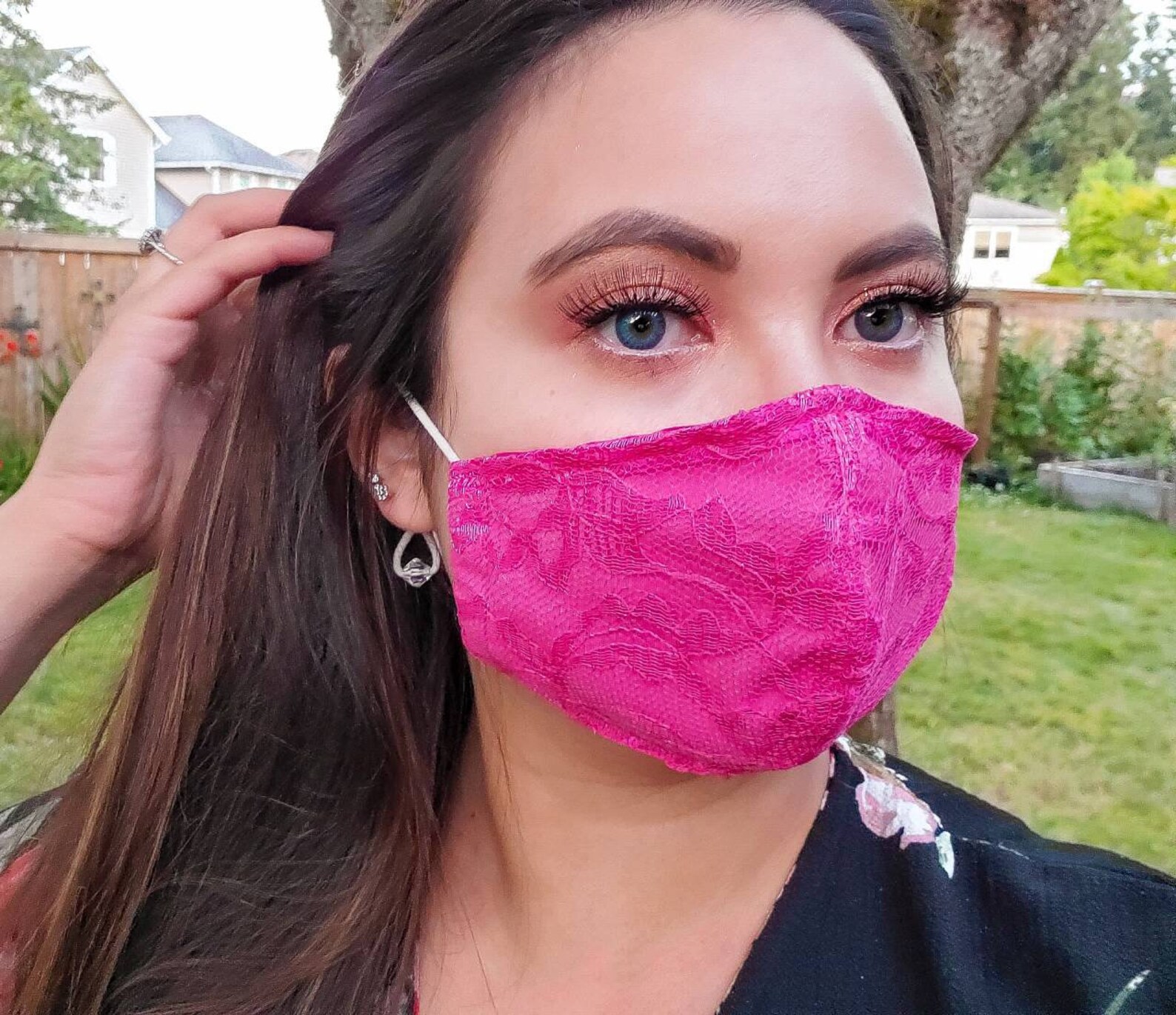 Lace Face Mask with Adjustable Straps / Lace Mask / Sexy Face Etsy