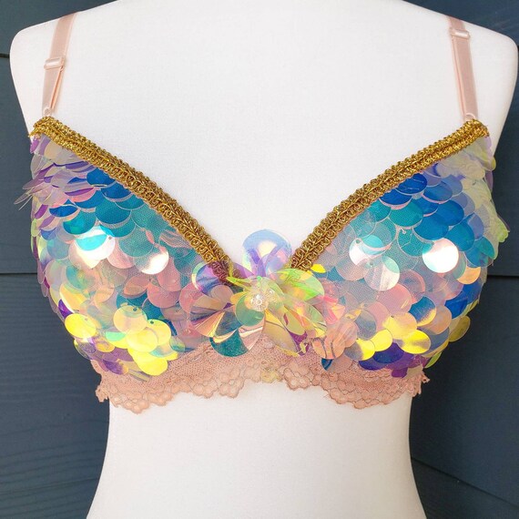 sequin bra