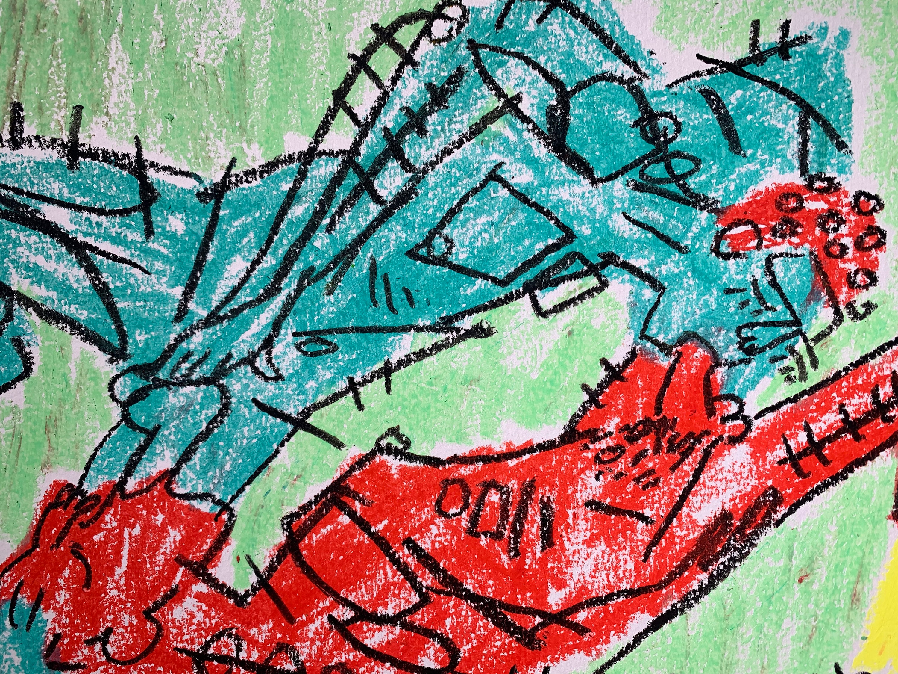 69 / Original Drawing / Gay wall art / Queer art print  / Contemporary Art / Vivid Colours / Gay Erotic art / Gay / LGBTQ+  / Sexual Art