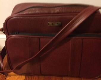 Sac cabas en vinyle Bordeaux Messenger appareil photo