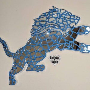 Mirror Mosaic Detroit Lions Inspired Wall Decor