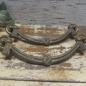 2 Vintage French Provincial Farmhouse Drawer Pulls, FixerUpper Dresser Pulls, Victorian, ShabbyChic  Drawer Pulls,  2-2