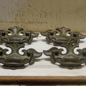 4  Colonial, French Country Farmhouse Drawer Pulls, FixerUpper Dresser Pulls, ShabbyChic, Vintage  Drawer Pulls, COL--4