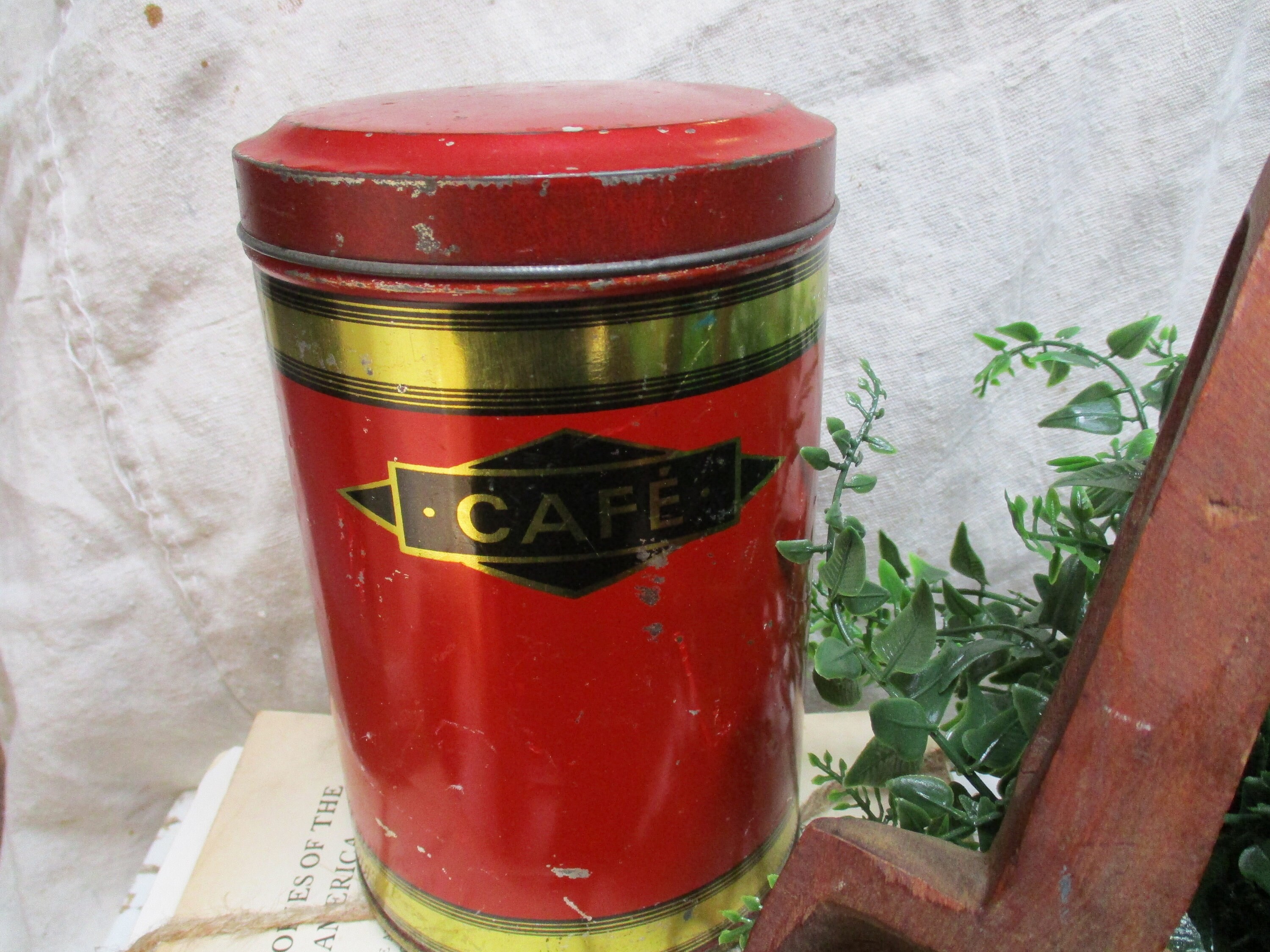 Vintage rot Französisch Cafe Küche Kanister Küche Lagerung | Etsy