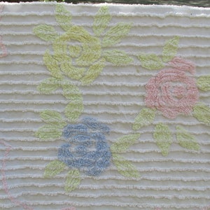 Grande piazza antica di ciniglia, vintage farmhouse cutter chenille Piece, Cutte, Craft Chenille Square, CP 4