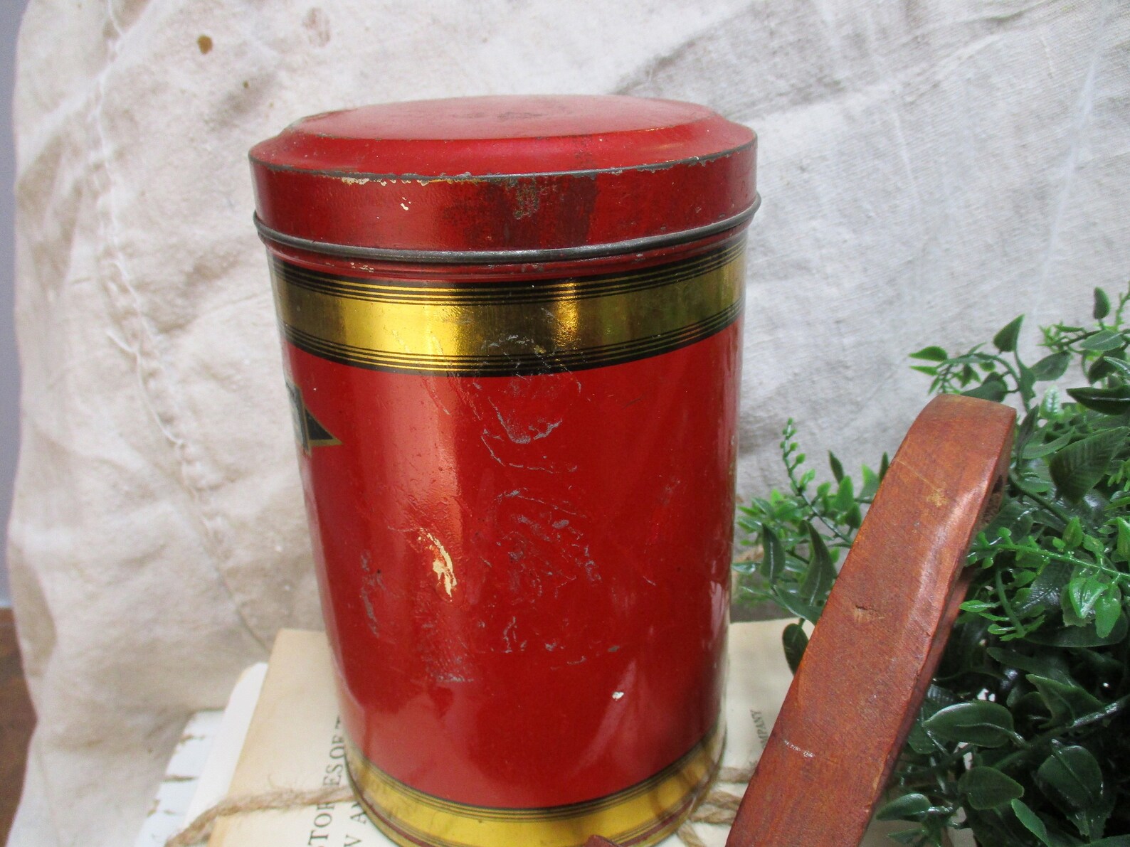 Vintage Rote Französische Mehl Küchenkanister Küchen | Etsy