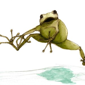 Leap Frog Greeting Card