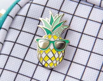 Pineapple Pin, Hard Enamel Pin, Fun Cute Pin, Pineapple Gift for Friend, Teacher Thank You Lanyard Pin, Pins for Backpacks, Stocking Stuffer