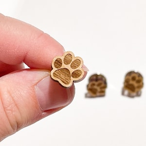 Wooden Paw Print Push Pins: Pet Travel Map Tacks, Made in US