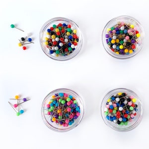 Jeu de punaises multicolores pour carte, lot de 50, 100 ou 200, Multicolore, couleurs d'épingles pour carte personnalisées, ajout, têtes d'épingles 1/8"