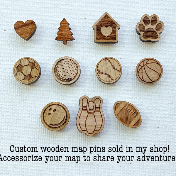 ADD ON - Wooden Accessory Map Pin
