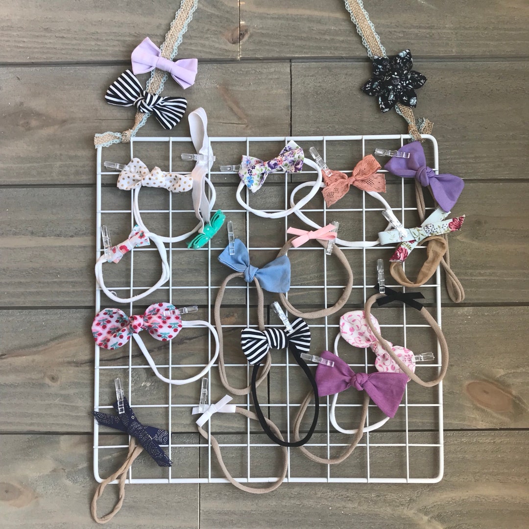 Bow Holder For Girls Hair Bows, Hair Bow And Baby Headband Holder For  Girls,scrunchies Storage Organizer Wall Hanging