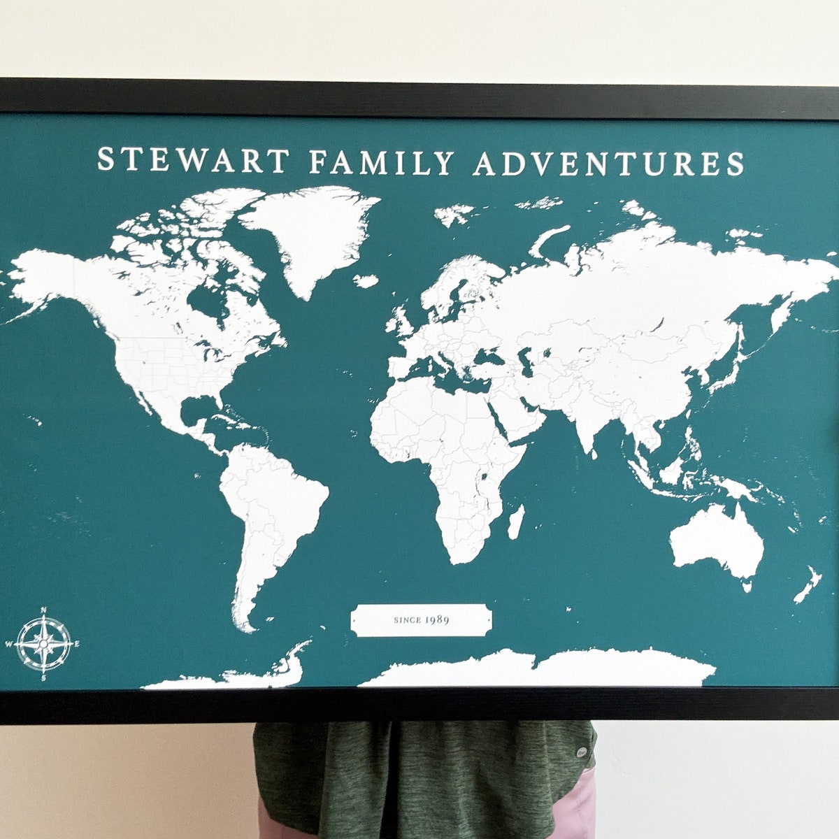 World Push Pin Personalized Map, Custom Push Pin Map for Travels, Retirement Gift for Parents, Travel Bucket list, Gift for Him