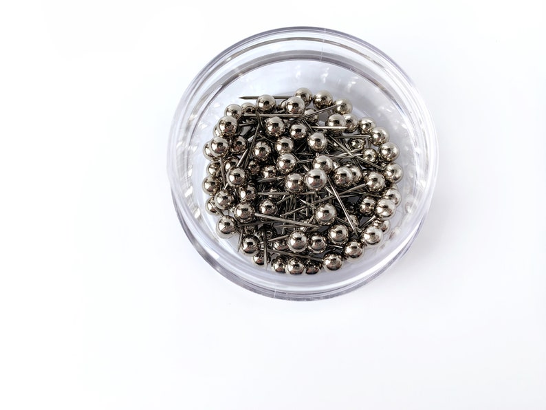Metallic Silver Map Push Pins, Memo Board Pins, Office Decor (set of 50 ...