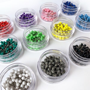 Punaises pour carte, multicolore, couleurs personnalisées, petites punaises, couleur au choix, mélange, épingles à tête 1/8", épingles pour tableau mémo, papier photo à ajouter
