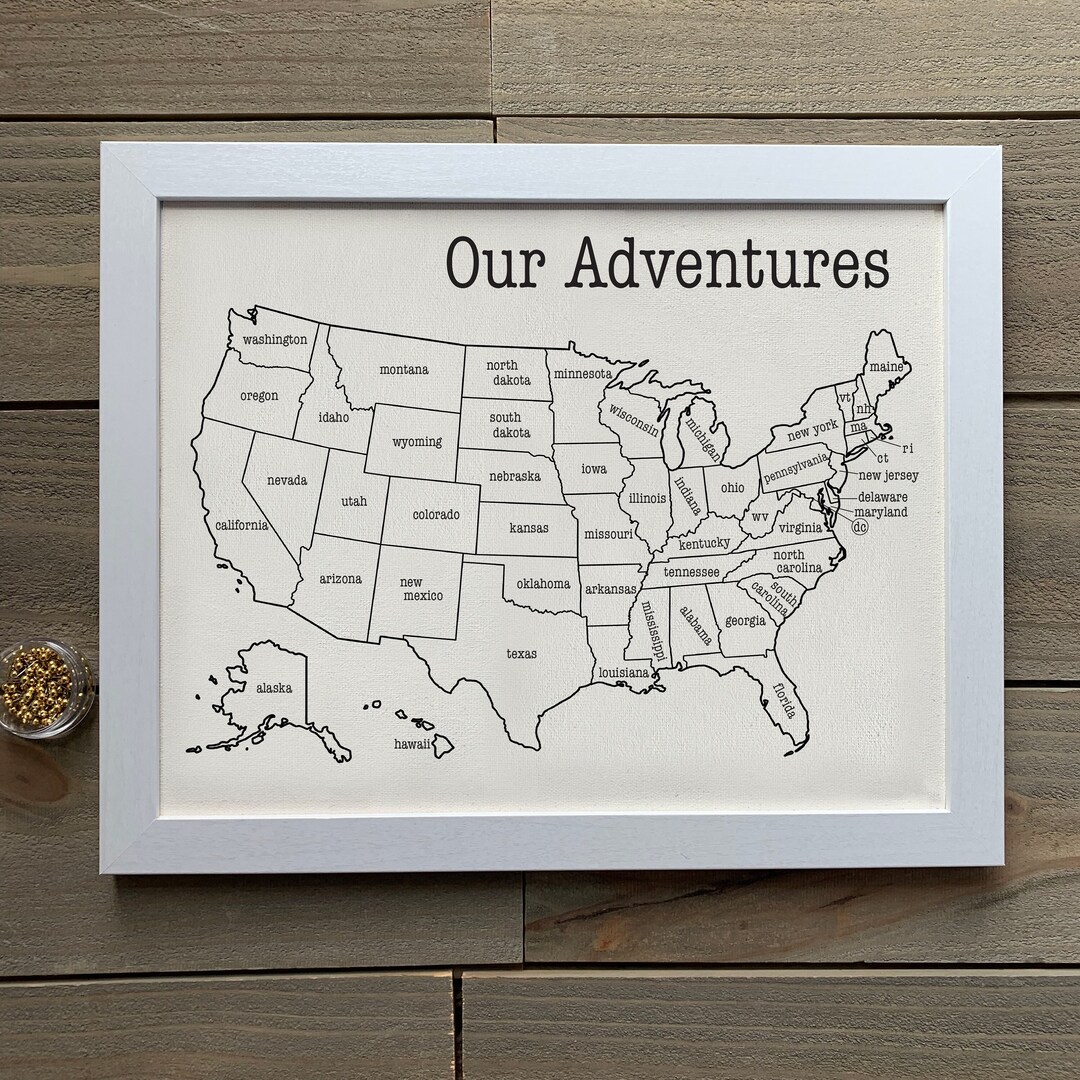 Push Pin Map Our Adventures Travel - Il 1080xN.3309675015 Ijy2