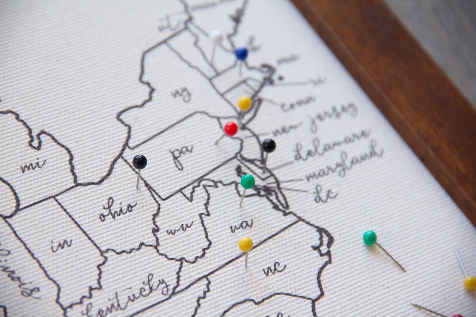 DIY Kit Push Pin Map Make Your Own Push Pin Map Custom Map Etsy