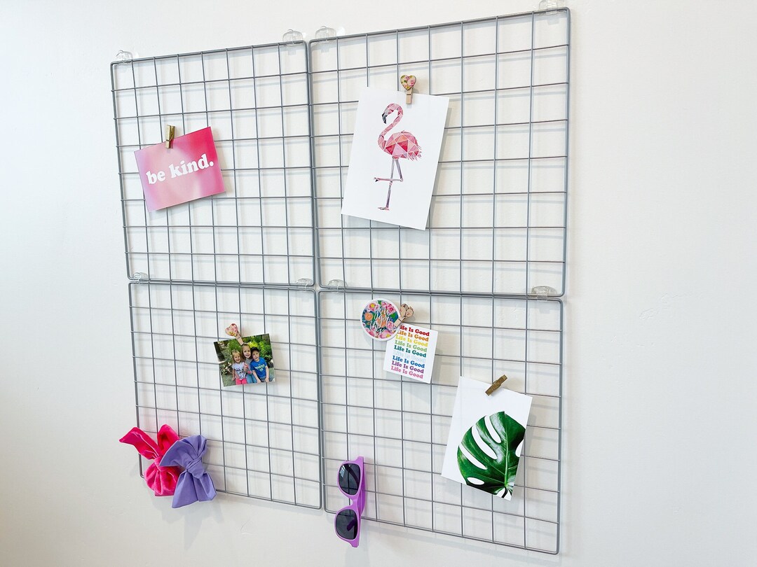 Wire Wall Grid, Dorm Decor, Photo Display, Memo Board, Cubical Decor